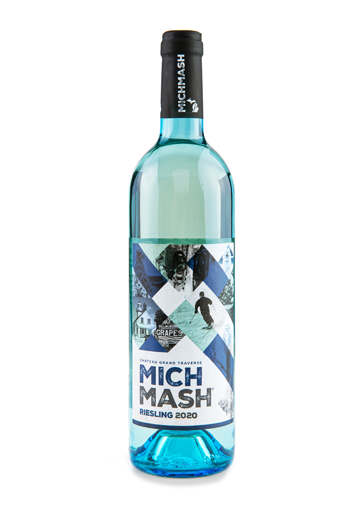 a bottle of 2020 Mich Mash Riesling from Chateau Grand Traverse