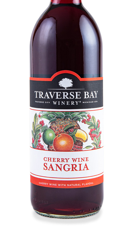 a bottle of Cherry Wine Sangria from Traverse Bay Winery