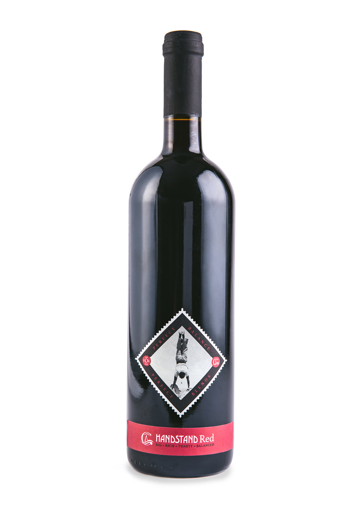 A bottle of Handstand Red from Chateau Grand Traverse